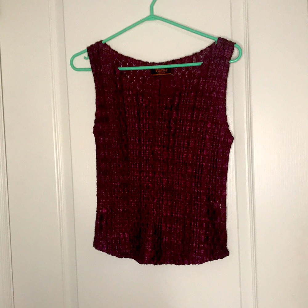 90s Burgundy stretch tank top